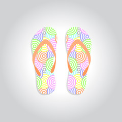 cute and colorful flip flops design for summer holiday vector illustration