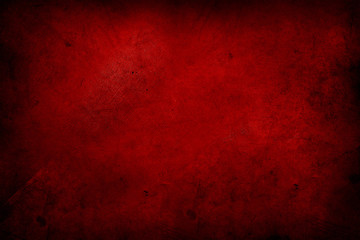 Red dark grunge textured concrete wall background