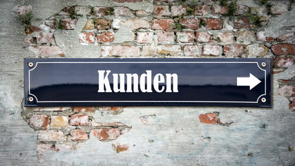 Schild 390 - Kunden