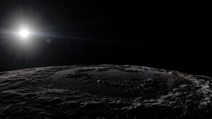 Moon in outer space, surface. High quality, resolution, 4k. This image elements furnished by nasa