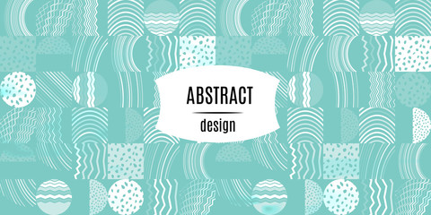 trendy graphic geometry with gradients. Vector modern cover design