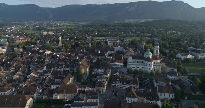 Solothurn back fly - Aerial 4K