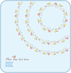 Nice decorative background with birds