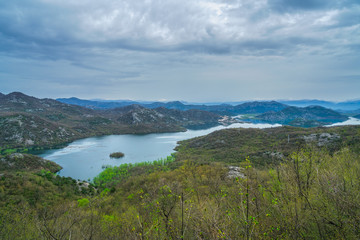 Naklejka na ściany i meble Landscape of the Skadar Lake National Park