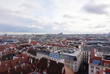  View of Vienna from above. Winter.