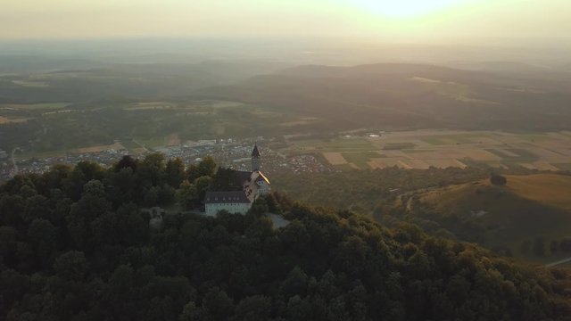a fairytale castle in the middle of germany, europe called Burg Teck near the small german town Kirchheim