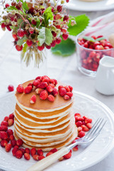 Pancakes with Wild Strawberries