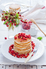 Pancakes with Wild Strawberries