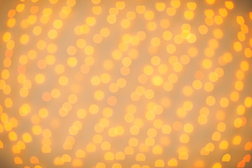 Beautiful gold lights as background. Bokeh effect