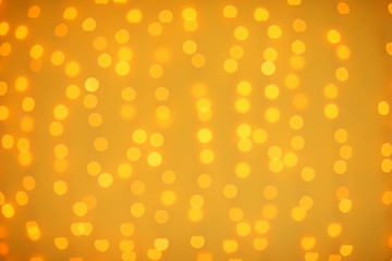 Beautiful gold lights as background. Bokeh effect