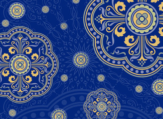 Blue Mandala Background