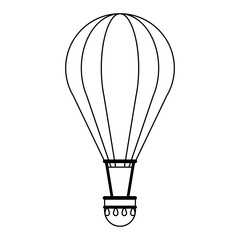 Hot air balloon in black and white