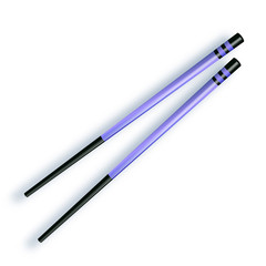 Chopsticks. Wooden chopsticks isolated on white background.