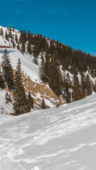 Fototapeta na wymiar Smartphone HD wallpaper of beautiful alpine winter view at the Wallberg - Bavaria - Germany