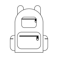 backpack bag symbol in black and white