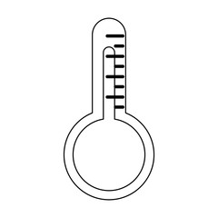 thermometer symbol isolated in black and white