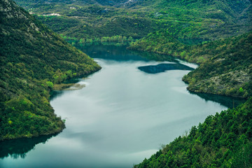 Fototapeta na wymiar Landscape of the Rijeka Crnojevica River