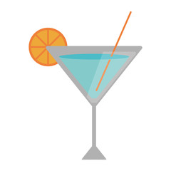 orange cocktail with straw