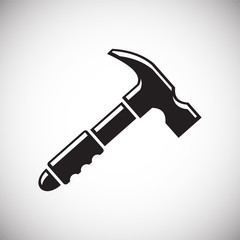 Tool hammer icon on white background for graphic and web design, Modern simple vector sign. Internet concept. Trendy symbol for website design web button or mobile app