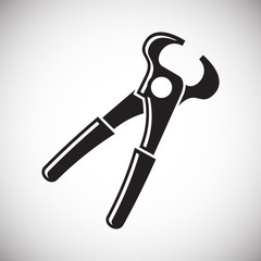 Tool pliers icon on white background for graphic and web design, Modern simple vector sign. Internet concept. Trendy symbol for website design web button or mobile app