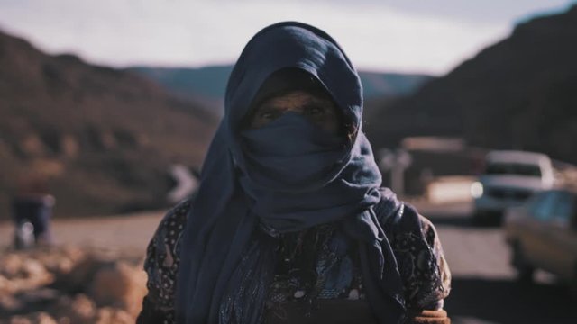 Morocco. woman looking at camera