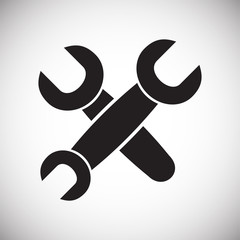 Tool wrench icon on white background for graphic and web design, Modern simple vector sign. Internet concept. Trendy symbol for website design web button or mobile app