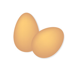 eggs on a white background- vector illustration