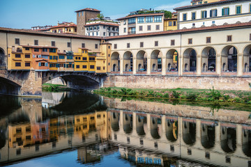 Ponte Vecchio with Reflection Florence Italy