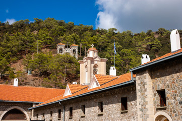 View to mountains and Kykkos Monastery, Cyprus
