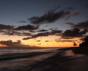 Obraz premium Sunset over Accra Beach 