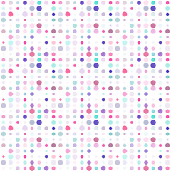 Seamless abstract pattern background with a variety of colored circles.