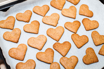  Cookies heart shaped ready for baking