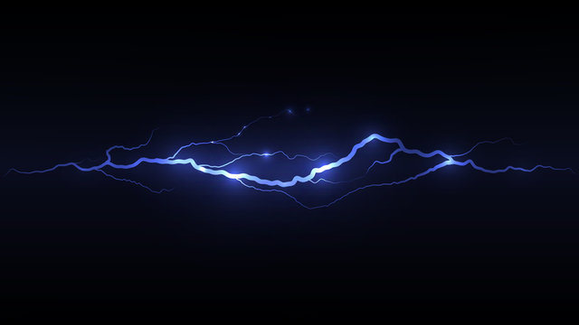 lightning discharge on blue mesh background