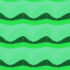 Seamless pattern background with multi-colored wavy lines.