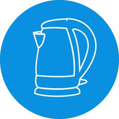 vector image of electric kettle, color.