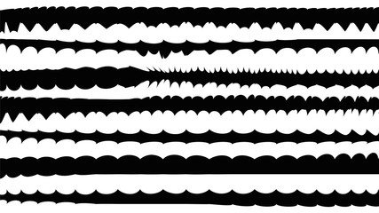 Abstract black and white stripped background. Glitch print. Vector illustration. 