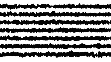Obraz premium Abstract black and white stripped background. Glitch print. Vector illustration. 