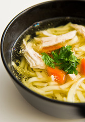 Bowl of chicken soup
