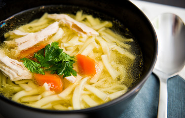 Bowl of chicken soup
