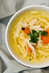 Bowl of chicken soup