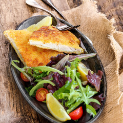 escaloppe milanaise et salade citronnée