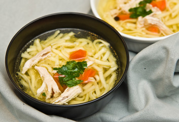 Bowl of chicken soup
