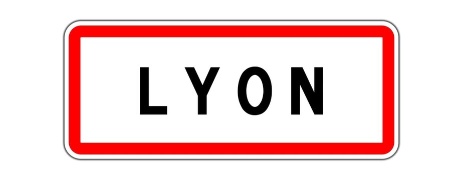LYON panneau entrée agglomération