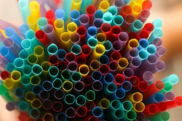 Drinking straws from the top 