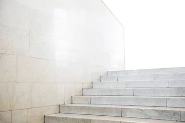 Foto op Plexiglas Trappen Marmeren trap met trap