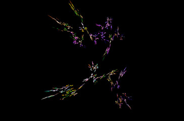 Yellow blue pink fractal background. Fantasy fractal texture. Digital art. 3D rendering. Computer generated image.