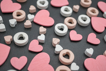 Valentine's day background with hearts. creative texture and love concept 