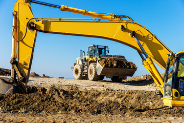 Obraz premium Wheel loader in action