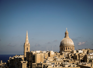 Fototapeta na wymiar Aerial view over Valletta, Malta