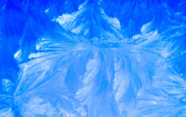 Ice patterns on a window